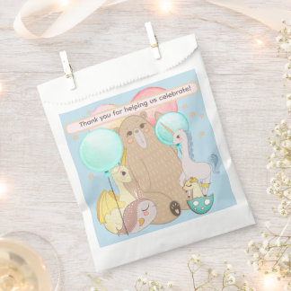 Whimsical Bear, Drache, Einhorn, Magische Freunde Geschenktütchen