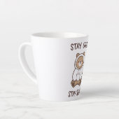 Whimsical Bear with Positive Kindness Quote Milchtasse (Linke Ecke)