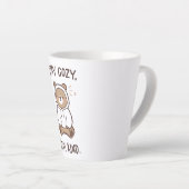 Whimsical Bear with Positive Kindness Quote Milchtasse (Rechte Ecke)