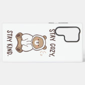 Whimsical Bear with Positive Kindness Quote Samsung Galaxy Hülle (Rückseite (Horizontal))