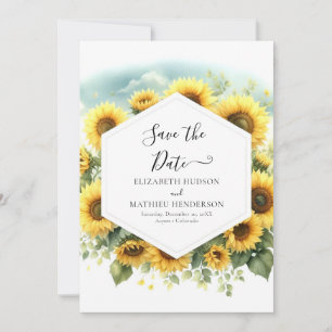 Whimsical Beautiful Sonnenblume Hochzeit Save The Date