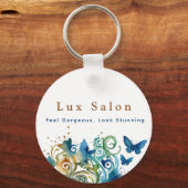Whimsical Beauty Custom Salon Schlüsselanhänger (Rückseite)