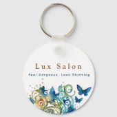 Whimsical Beauty Custom Salon Schlüsselanhänger (Rückseite)