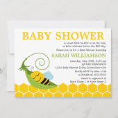 Whimsical Bee Baby Dusche Einladung (Vorderseite)