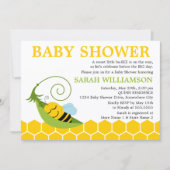 Whimsical Bee Baby Dusche Einladung (Vorderseite)