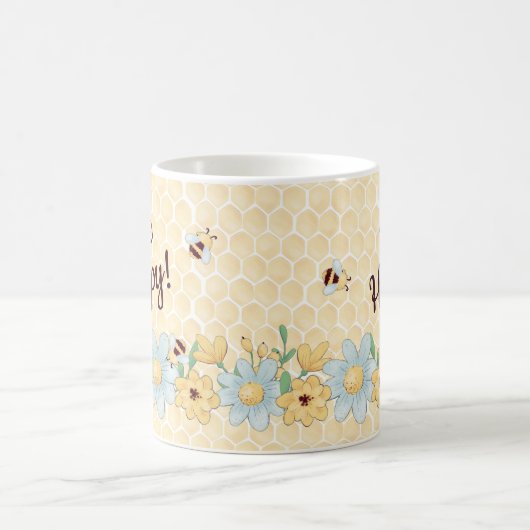 Whimsical Bee Happy Kaffeetasse (Mittel)