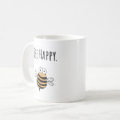 Whimsical Bee Happy Word Tasse (Vorderseite Links)
