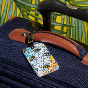 Whimsical Bees Buntglas-Design-Gepäckanhänger Gepäckanhänger