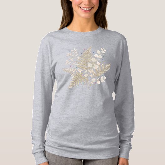 whimsical beige floral fairycore design T-Shirt (Vorderseite)