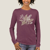 whimsical beige floral fairycore design Tri-Blend shirt (Vorderseite)