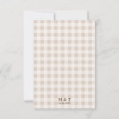 Whimsical Beige Woodland Hare Bunny Save The Date (Rückseite)