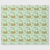 Whimsical bemalt Manger Szene in Heiligem Land Geschenkpapier (Flach)