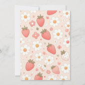 Whimsical Berry Sweet Pink Coquette Baby Dusche Einladung (Rückseite)