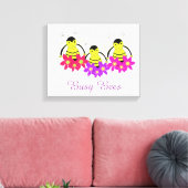 Whimsical beschäftigt Bienen Leinwanddruck (Insitu (Wohnzimmer))