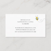 Whimsical beschäftigt Hummel Bienen Daycare Visitenkarte (Rückseite)