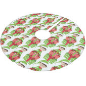 Whimsical Bespeckled Elf Polyester Weihnachtsbaumdecke (Schrägansicht)