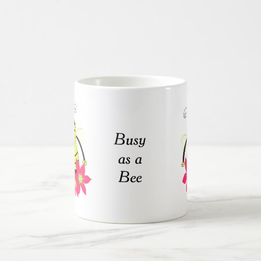 Whimsical Besy Bee mit Blume Kaffeetasse (Mittel)