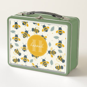 Whimsical Bienen Metall-Lunchbox Metall Brotdose