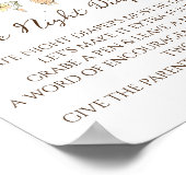 Whimsical Bienenkrez Spätnächtliche Windeln signie Poster (Ecke)