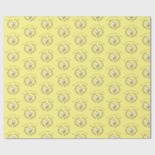 Whimsical Bienenwüstendusche Geschenkpapier (Flach)