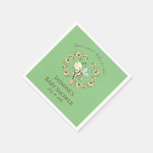 Whimsical Bienenwüstendusche Serviette (Ecke)