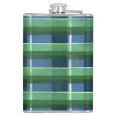 Whimsical Big-Eyed Funky Abstract Kitty Cat Flachmann (Rückseite)