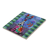 Whimsical Big-Eyed Funky Abstract Kitty Cat Fliese (Seite)