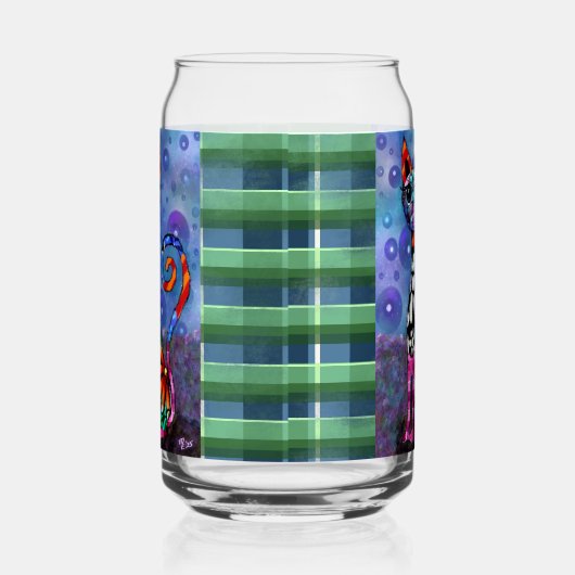 Whimsical Big-Eyed Funky Kitty Cat Abstract Dosenglas (Links)