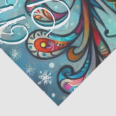 Whimsical Big Eyes Weihnachtsmann Dekoupage Seidenpapier (Detail)