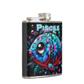 Whimsical Big-Mit Augen Fish Fische Personalisiert Flachmann (Rechts)
