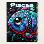 Whimsical Big-Mit Augen Fish Fische Personalisiert Planer (Rückseite)