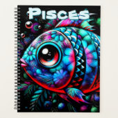 Whimsical Big-Mit Augen Fish Fische Personalisiert Planer (Vorderseite)