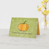 Whimsical BIG Pumpkin Halloween Karte (Gelbe Blume)