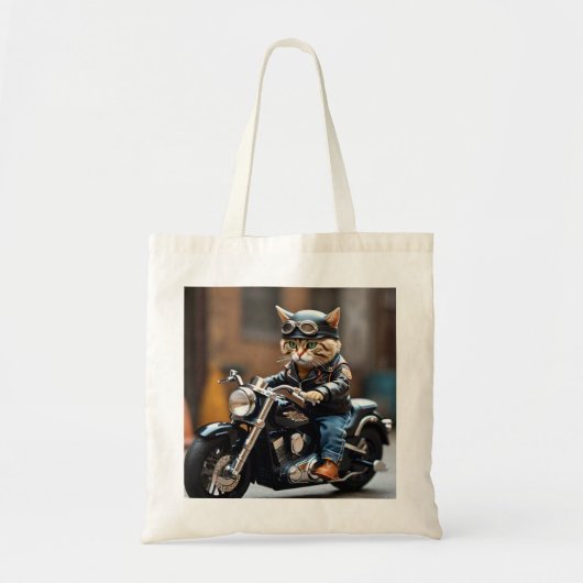 Whimsical Biker Cat Tasche (Vorne)
