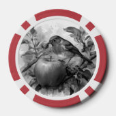 Whimsical Bird & Apple Delight Playing Cards Pokerchips (Rückseite)