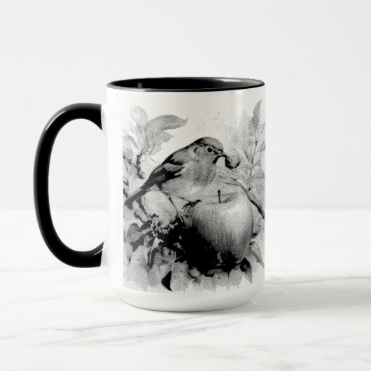 Whimsical Bird & Apple Delight Tasse (Links)