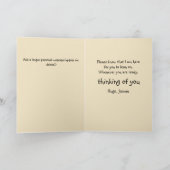 Whimsical Bird Mouse Night Sky Moon Freundschaft Karte (Innenseite)