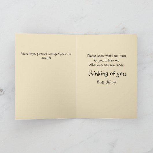 Whimsical Bird Mouse Night Sky Moon Freundschaft Karte (Innenseite)