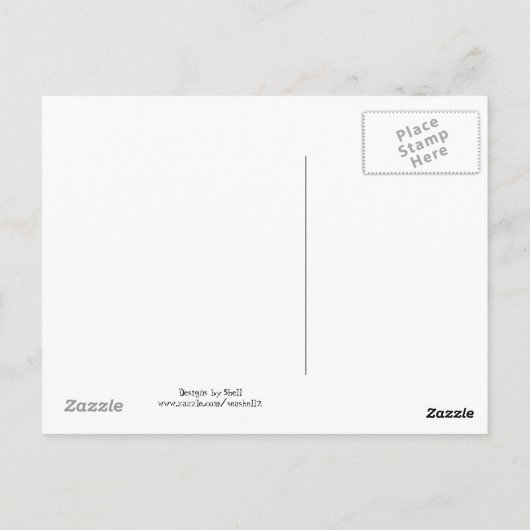 Whimsical Bird und Cupcake Postkarte (Rückseite)