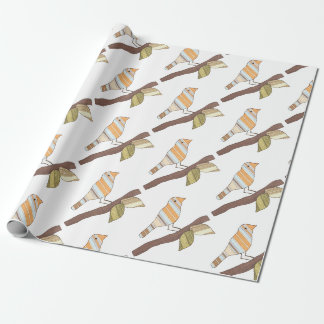 Whimsical Bird Wrapping Papier-Erin Brie Art Wrapp Geschenkpapier