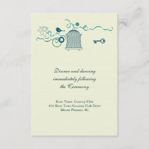 Whimsical Birdcage Wedding Response Card Einladung