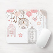 Whimsical Birdcages Mousepad (Mit Mouse)