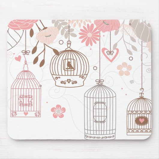 Whimsical Birdcages Mousepad (Vorne)