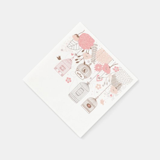 Whimsical Birdcages Serviette (Ecke)