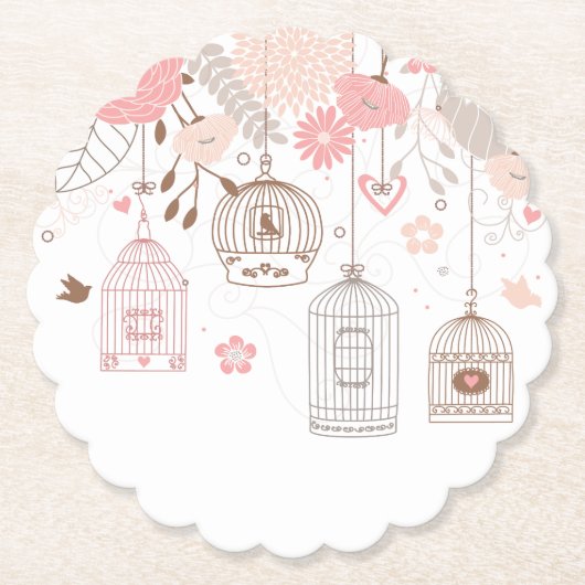Whimsical Birdcages Untersetzer (Vorderseite)