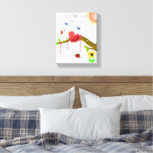 Whimsical Birdie mit Sunshine Sprichwort Leinwanddruck (Insitu (Schlafzimmer))