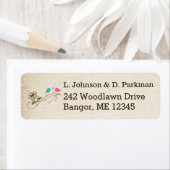 Whimsical Birds in Liebe Rücksendeadresse (Insitu)