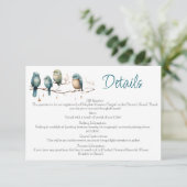 Whimsical Birds on Branches Pastel Baby Shower Begleitkarte (Stehend Vorderseite)