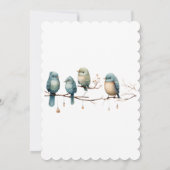 Whimsical Birds on Branches Pastel Baby Shower Einladung (Rückseite)