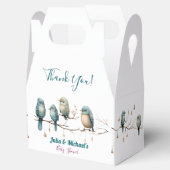 Whimsical Birds on Branches Pastel Baby Shower Geschenkschachtel (Geöffnet)